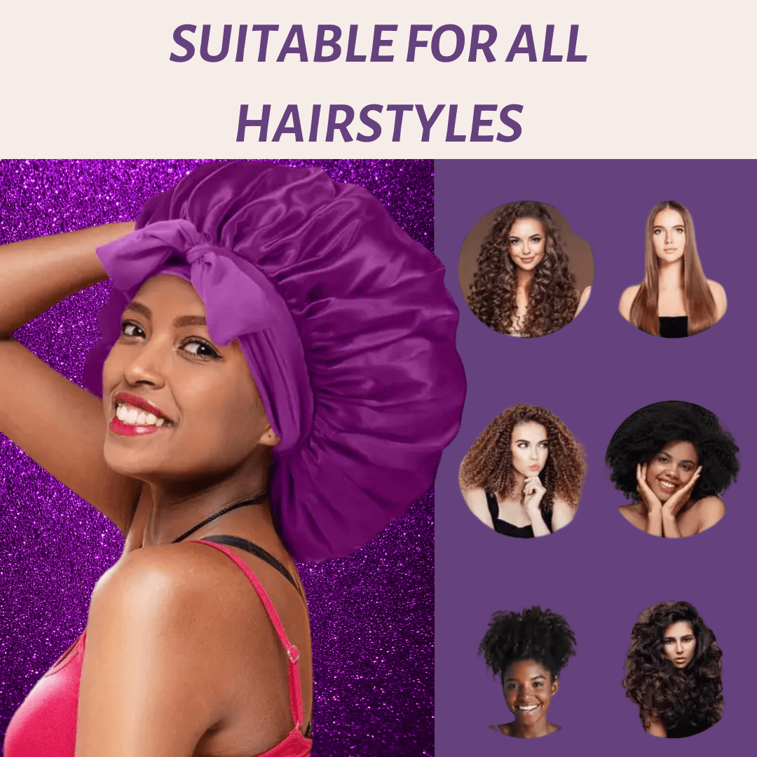 غطاء رأس ليلي من الساتان لحماية شعرك بأناقة