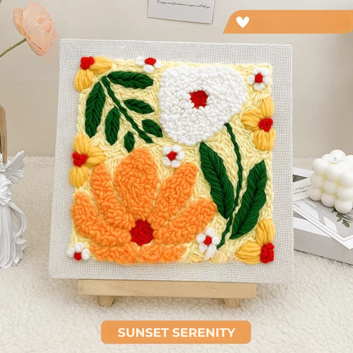 Punch needle broderisett