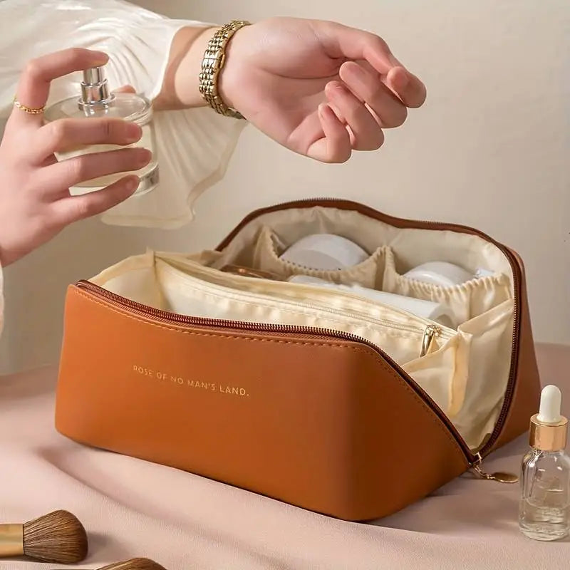 Trousse de toilette et de maquillage à grande capacité pour voyage