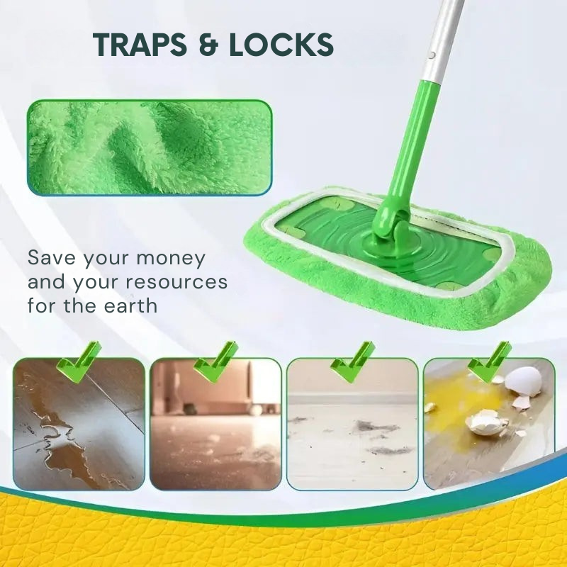 O curățare inteligentă și durabilă cu aceste huse lavabile pentru mop (x4) 