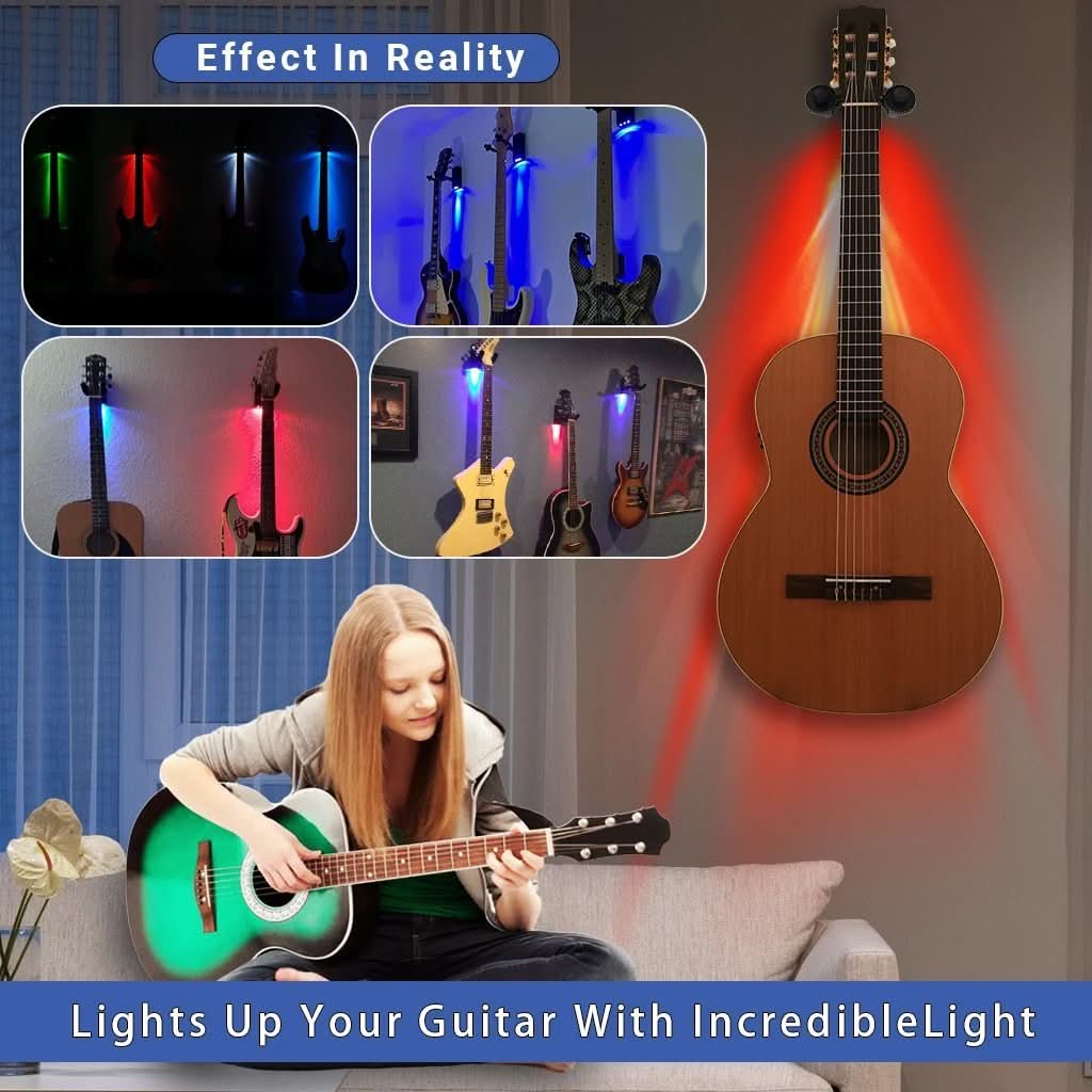 Veggfeste for LED til gitar – Lys opp instrumentet ditt 
