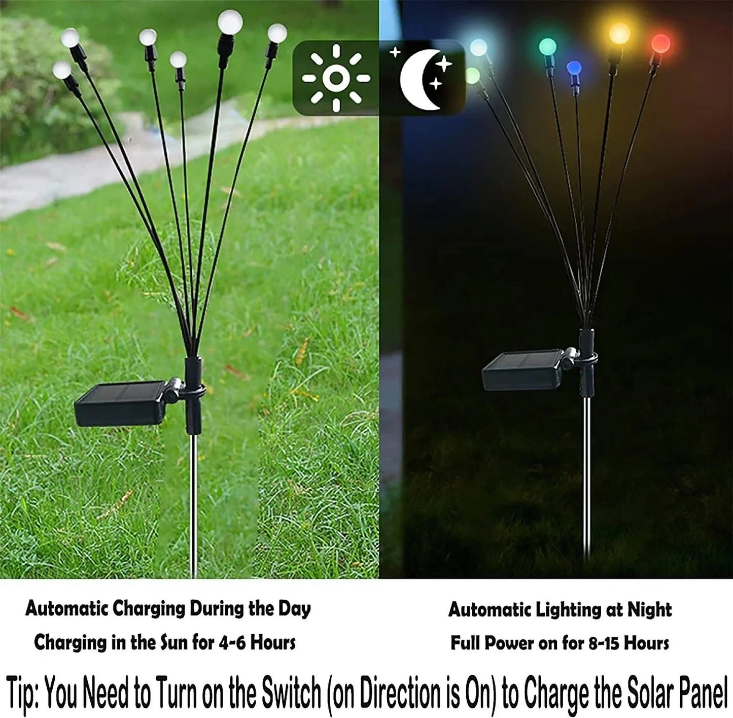 Lampade da giardino con lucciole 