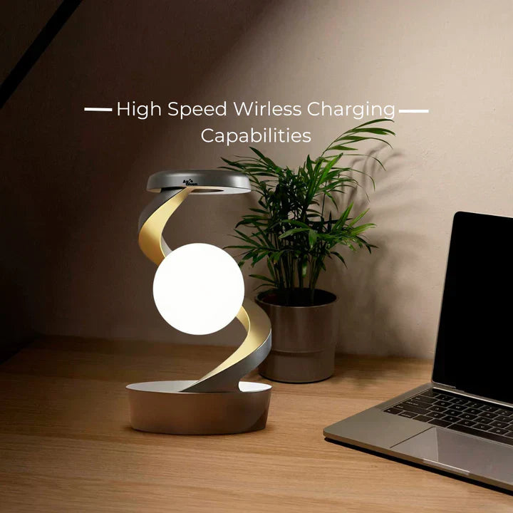Lampada LED di design con caricatore wireless integrato 