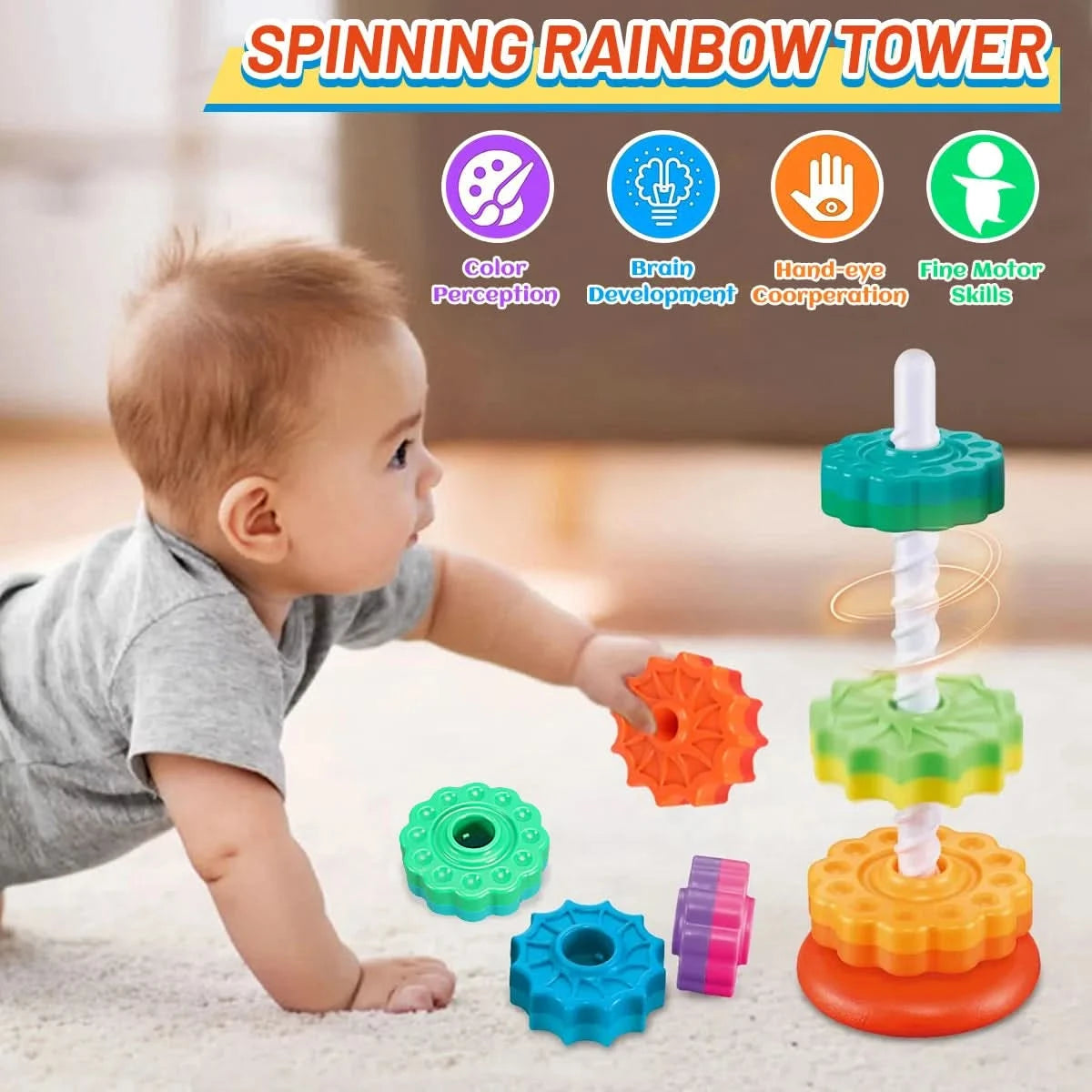 Jeu d’empilage pour bébé – Éveil et apprentissage
