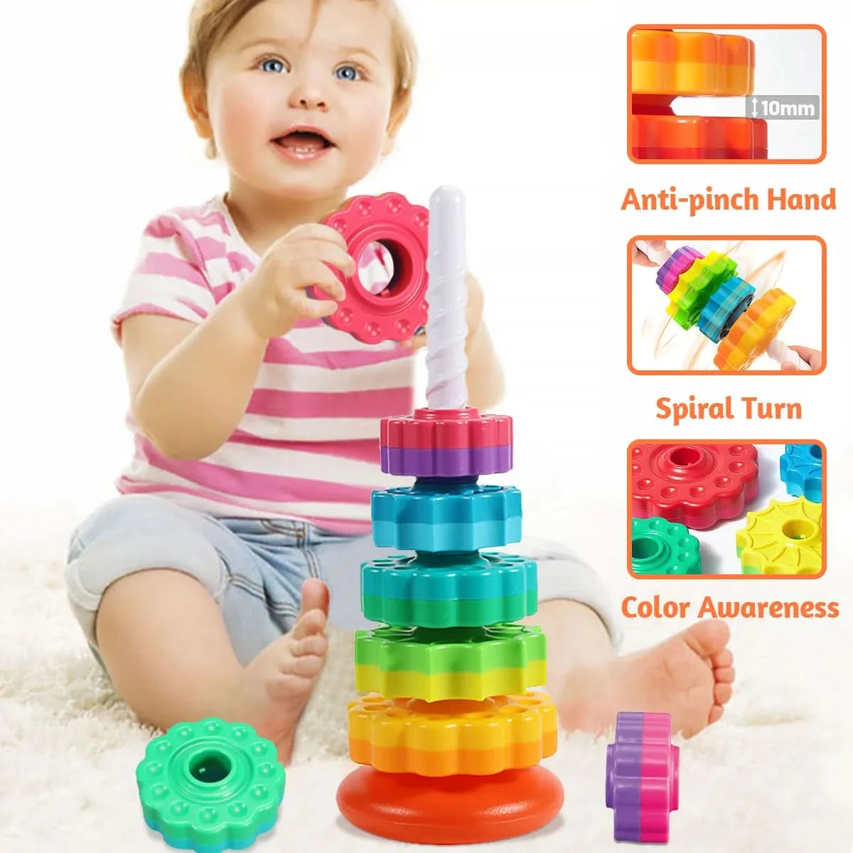 Jeu d’empilage pour bébé – Éveil et apprentissage