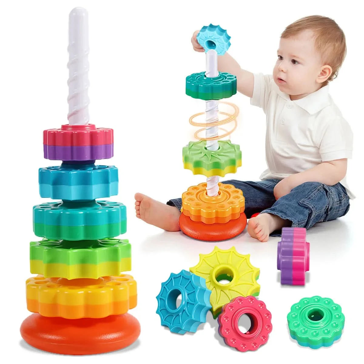 Jeu d’empilage pour bébé – Éveil et apprentissage