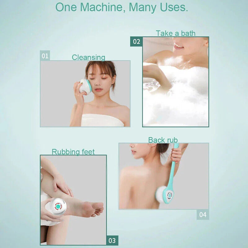 シャワーの下での手間いらずの完全クレンジングマッサージ 