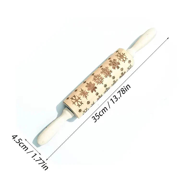 Perfect festive cookies thanks to the engraved rolling pin 