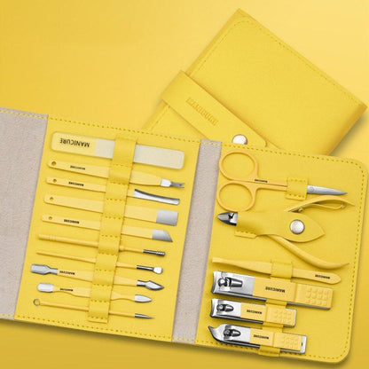 مجموعة كاملة من أدوات العناية بالأظافر والقدمين 