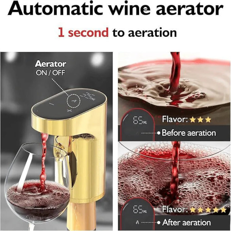 Precise electric pourer for wine and beverages 