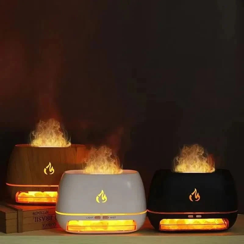 Ambiance relaxante avec effet feu & brume apaisante
